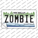Zombie Michigan Novelty Sticker Decal