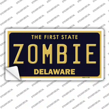 Zombie Delaware Novelty Sticker Decal