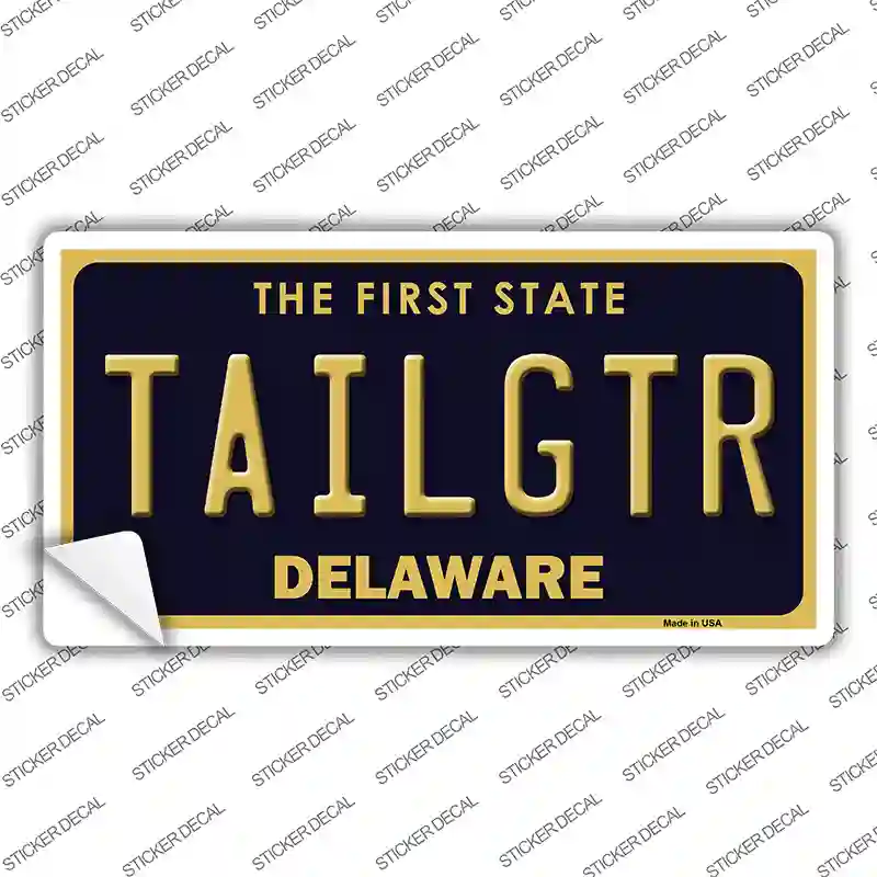 Tailgtr Delaware Novelty Sticker Decal