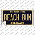 Beach Bum Delaware Novelty Sticker Decal
