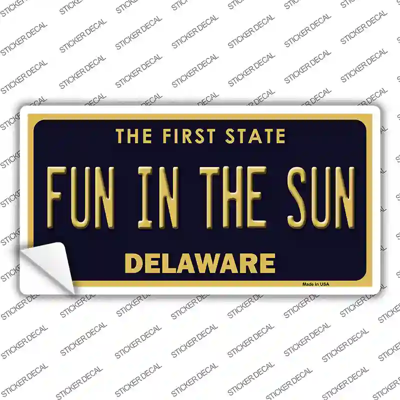 Fun In The Sun Delaware Novelty Sticker Decal