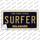 Surfer Delaware Novelty Sticker Decal