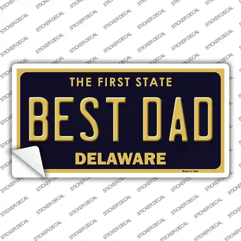 Best Dad Delaware Novelty Sticker Decal