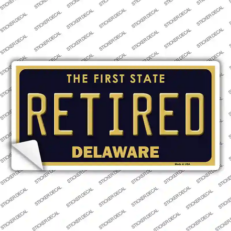 Retired Delaware Novelty Sticker Decal