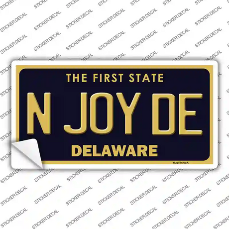 N Joy De Delaware Novelty Sticker Decal