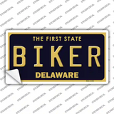 Biker Delaware Novelty Sticker Decal