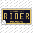 Rider Delaware Novelty Sticker Decal