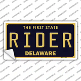 Rider Delaware Novelty Sticker Decal