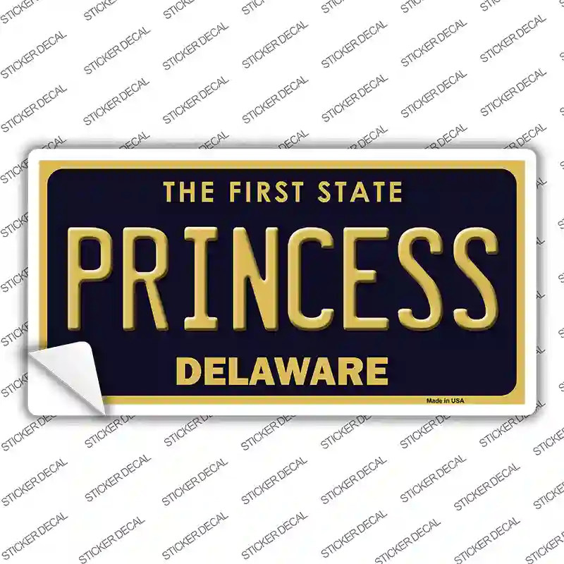 Princess Delaware Novelty Sticker Decal