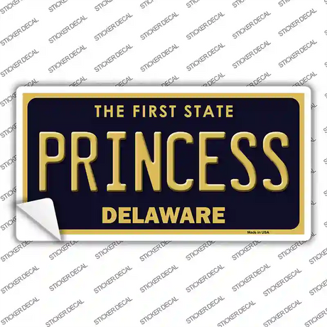 Princess Delaware Novelty Sticker Decal