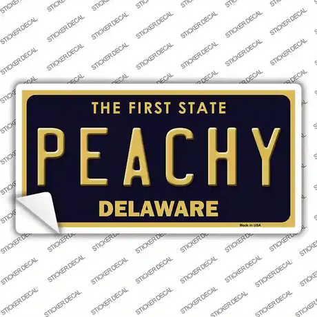 Peachy Delaware Novelty Sticker Decal