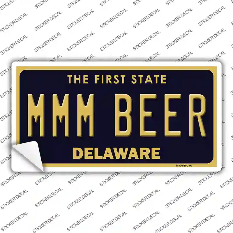 MMM Beer Delaware Novelty Sticker Decal