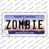 Zombie South Carolina Novelty Sticker Decal