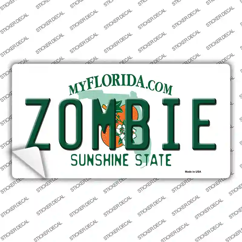 Zombie Florida Novelty Sticker Decal