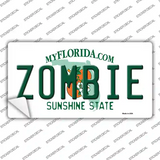 Zombie Florida Novelty Sticker Decal
