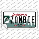 Zombie Louisiana Novelty Sticker Decal