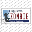 Zombie Oklahoma Novelty Sticker Decal