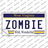 Zombie West Virginia Novelty Sticker Decal