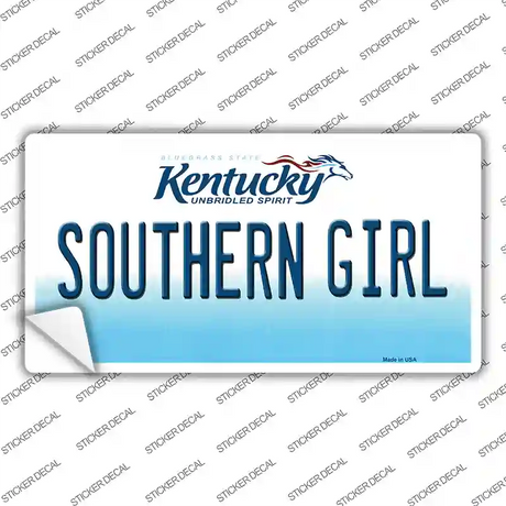 Southern Girl Kentucky Novelty Sticker Decal