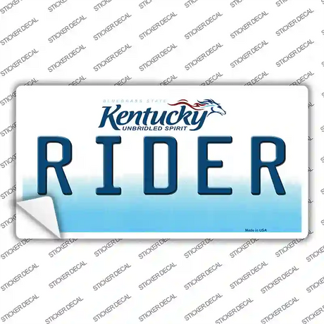 Rider Kentucky Novelty Sticker Decal