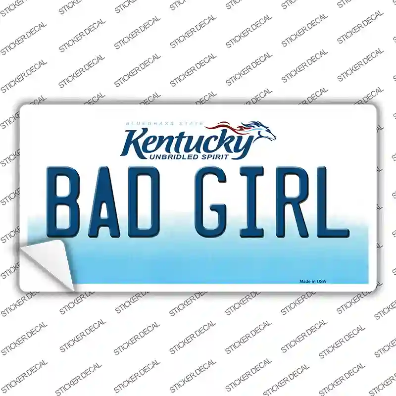 Bad Girl Kentucky Novelty Sticker Decal