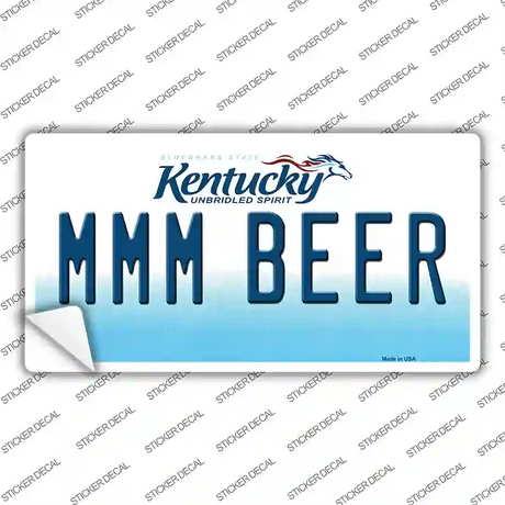 MMM Beer Kentucky Novelty Sticker Decal