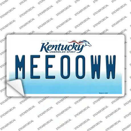 Meeooww Kentucky Novelty Sticker Decal