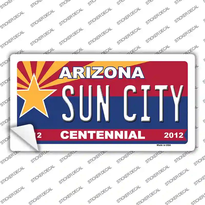 Arizona Centennial Sun City Novelty Sticker Decal