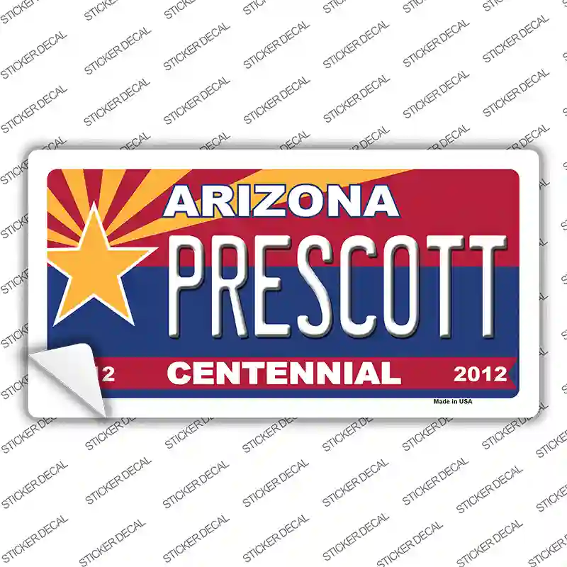 Arizona Centennial Prescott Novelty Sticker Decal