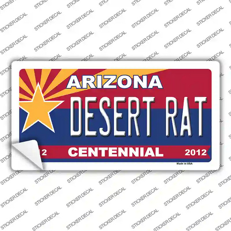 Arizona Centennial Desert Rat Novelty Sticker Decal