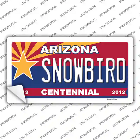 Arizona Centennial Snowbird Novelty Sticker Decal