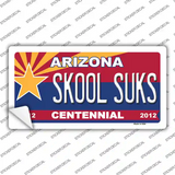 Arizona Centennial Skool Suks Novelty Sticker Decal