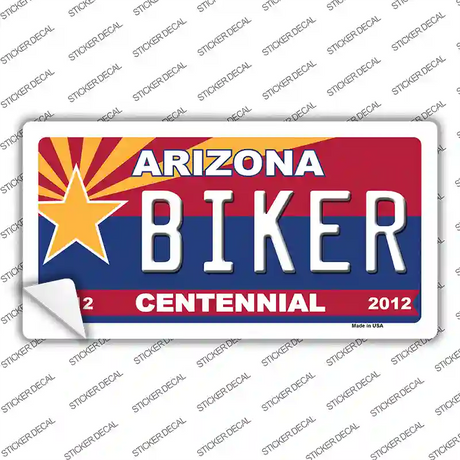 Arizona Centennial Biker Novelty Sticker Decal