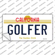 Golfer California Novelty Sticker Decal