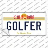 Golfer California Novelty Sticker Decal