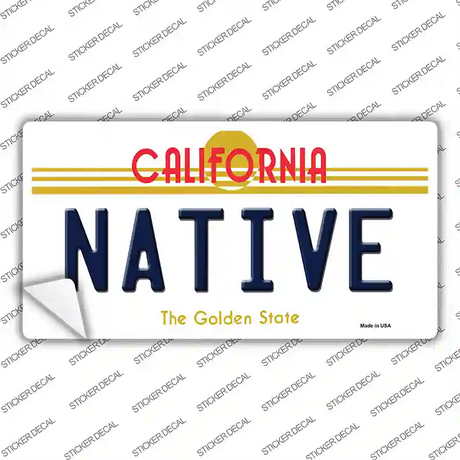 Native California Novelty Sticker Decal