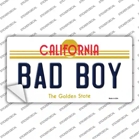 Bad Boy California Novelty Sticker Decal