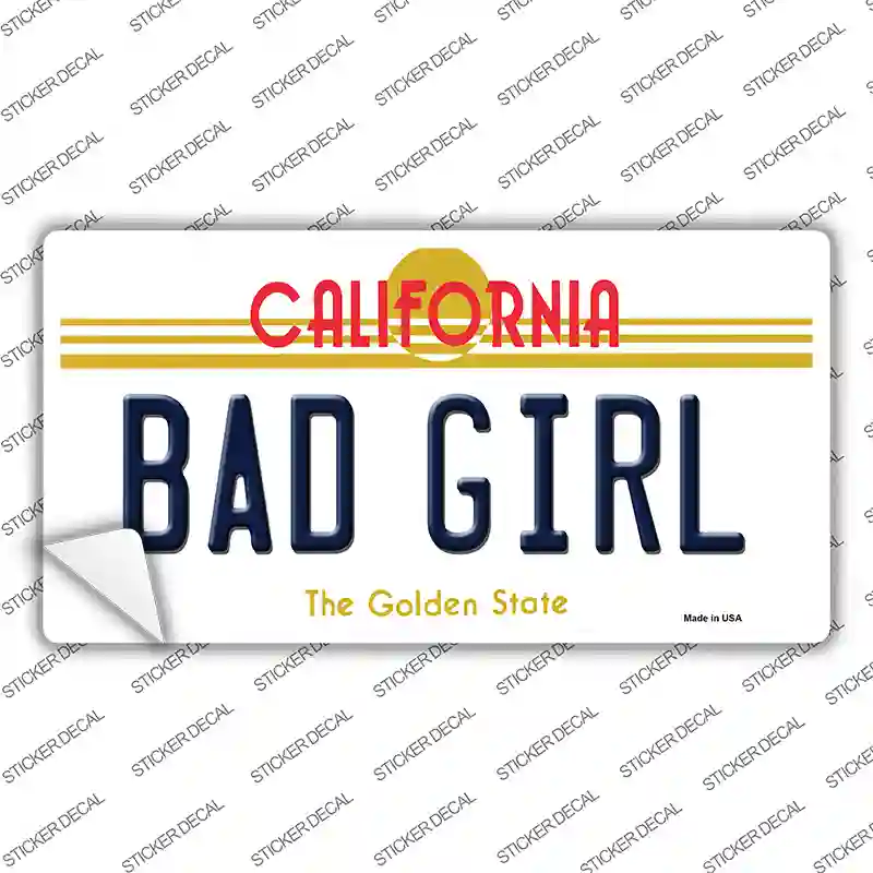 Bad Girl California Novelty Sticker Decal