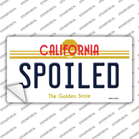 Spoiled California Novelty Sticker Decal