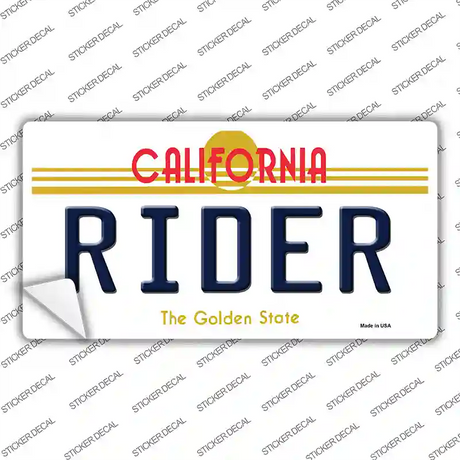 Rider California Novelty Sticker Decal