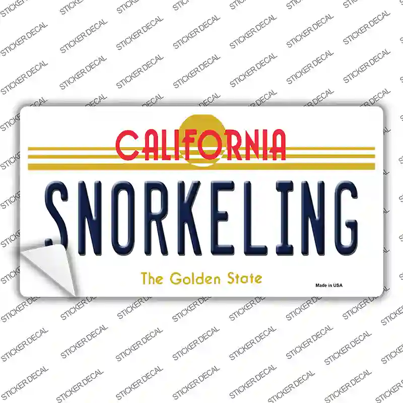 Snorkeling California Novelty Sticker Decal