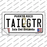 Tailgtr Puerto Rico Novelty Sticker Decal