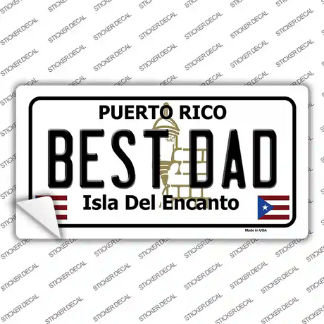 Best Dad Puerto Rico Novelty Sticker Decal