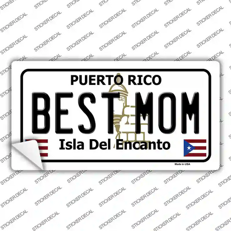 Best Mom Puerto Rico Novelty Sticker Decal