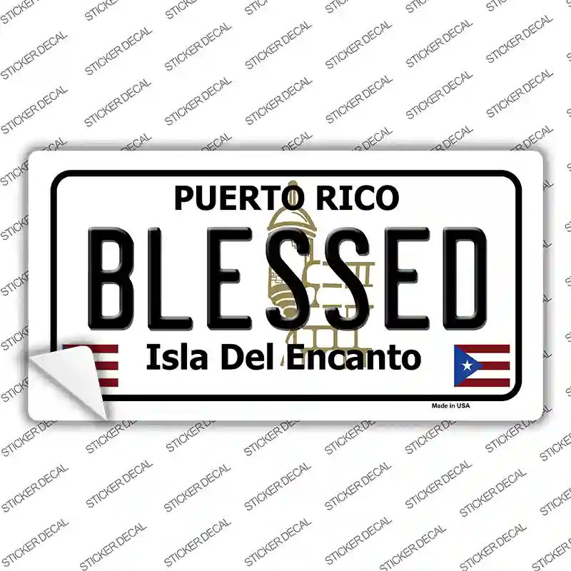 Blessed Puerto Rico Novelty Sticker Decal