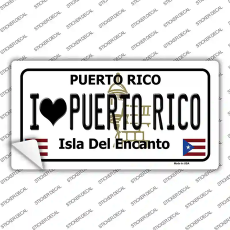 I love Puerto Rico Novelty Sticker Decal