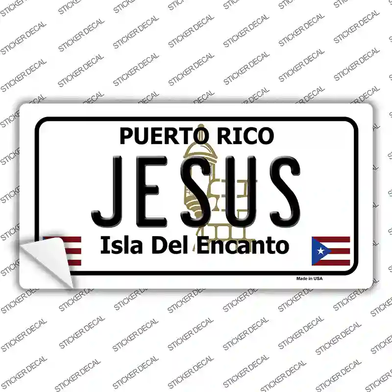 Jesus Puerto Rico Novelty Sticker Decal