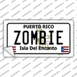 Zombie Puerto Rico Novelty Sticker Decal