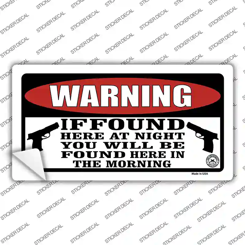 Warning If Found Novelty Sticker Decal