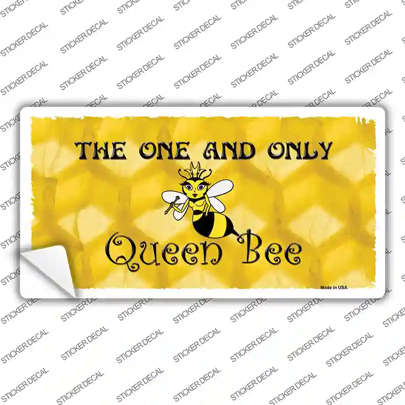 Queen Bee Honey Comb Novelty Sticker Decal